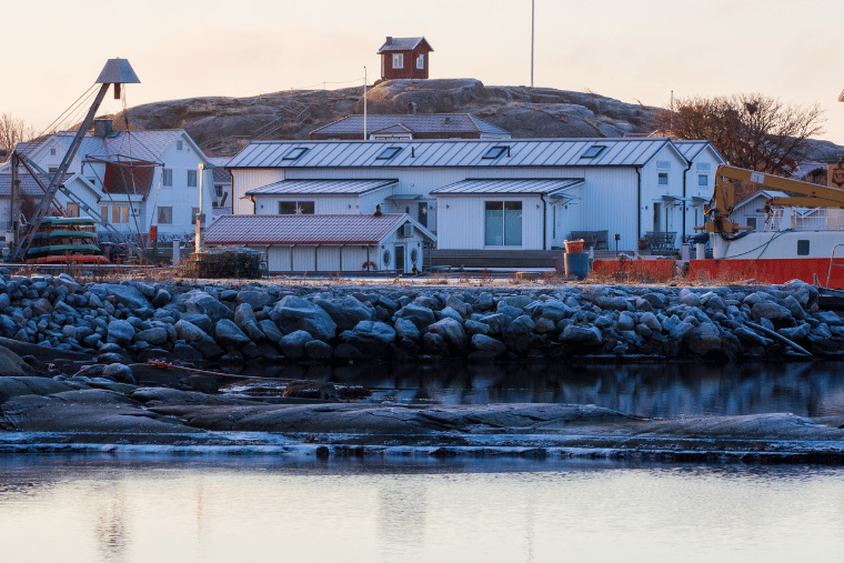 Vrångö, Göteborg, snö, nyår