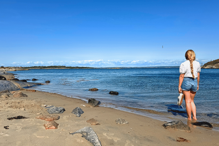 Vrångö sommar badstrand